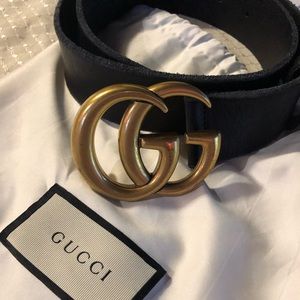 Black Double G Gucci Belt